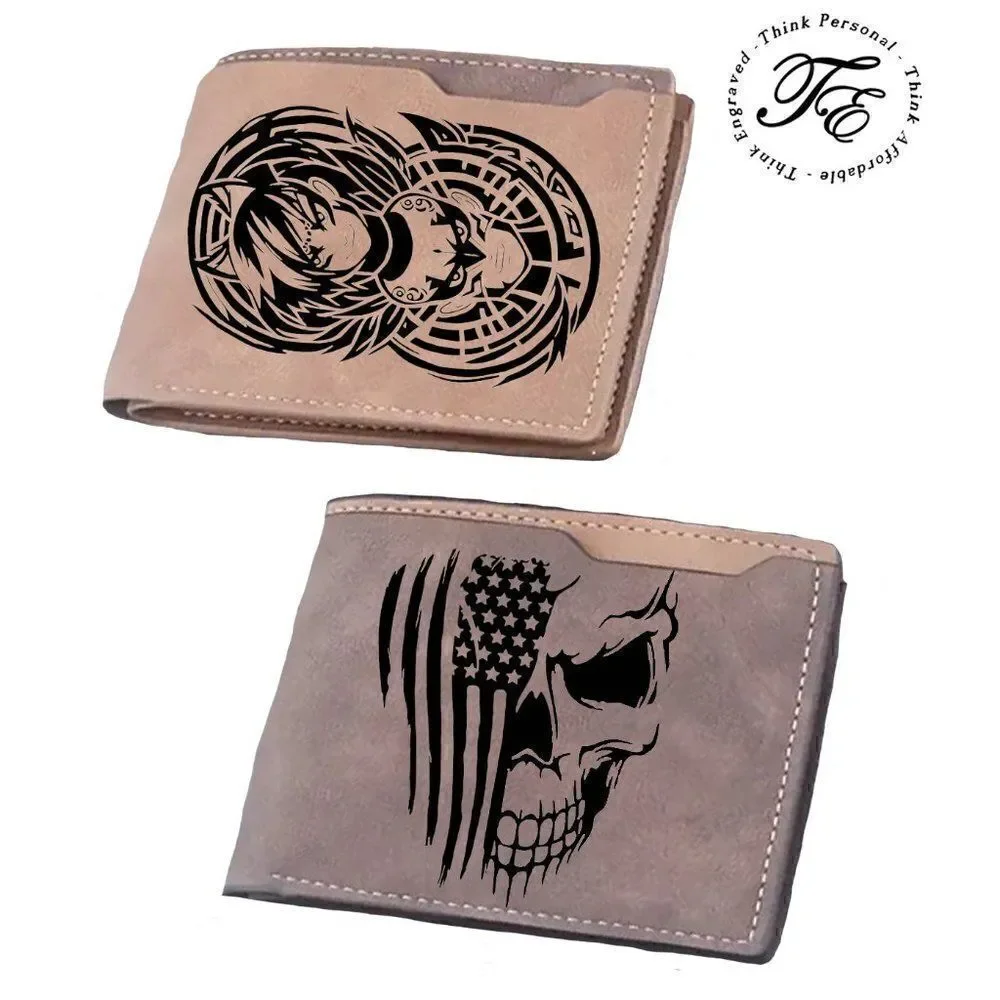 Personalized Men's Wallet with Anime or Pokemon Photo